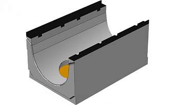BGM Массивный лоток DN500, №. 10-0, с вертикальным водосливом, без уклона