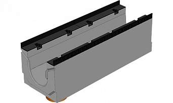 BGM Массивный лоток DN200, № 0, с вертикальным водосливом, без уклона