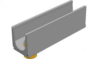 BGU Универсальный лоток DN200, №. 10-0,с вертикальным водосливом, без уклона