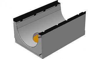 BGM Массивный лоток DN500, №. 0, с вертикальным водосливом, без уклона