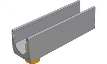 BGU Универсальный лоток DN200, №. 5-0, с вертикальным водосливом, без уклона